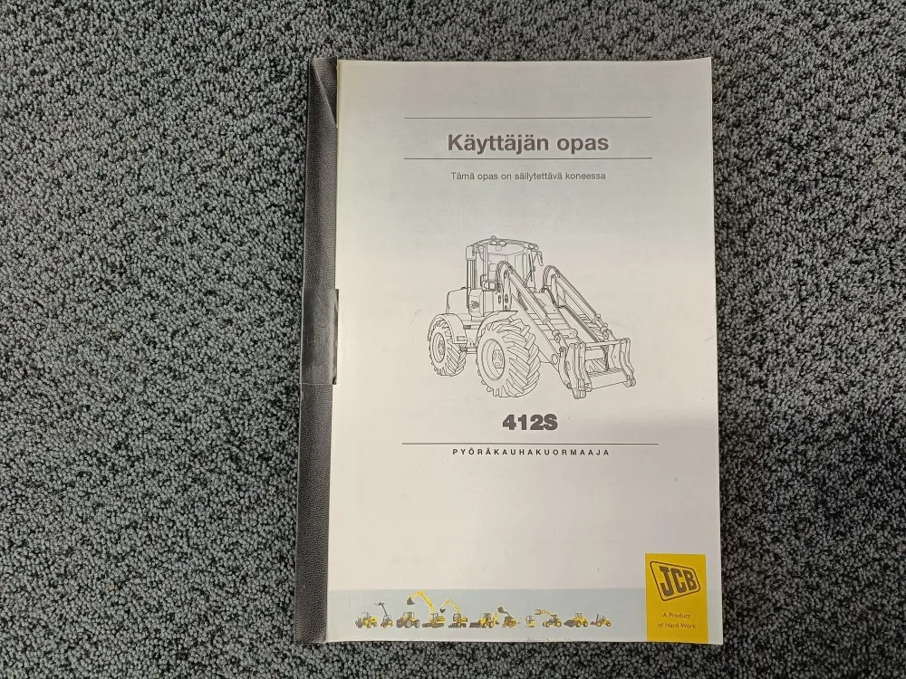 JCB 412S käyttäjän opas / pyöräkuormaajan ohjekirja