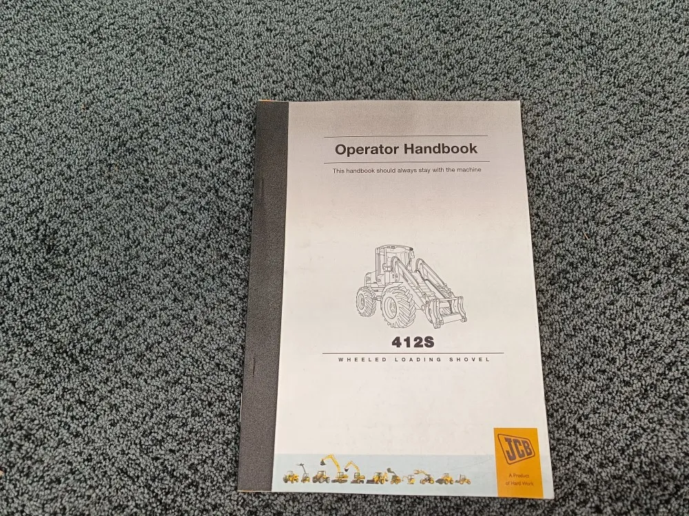 JCB 412S käyttäjän opas / pyöräkuormaajan ohjekirja - ENG