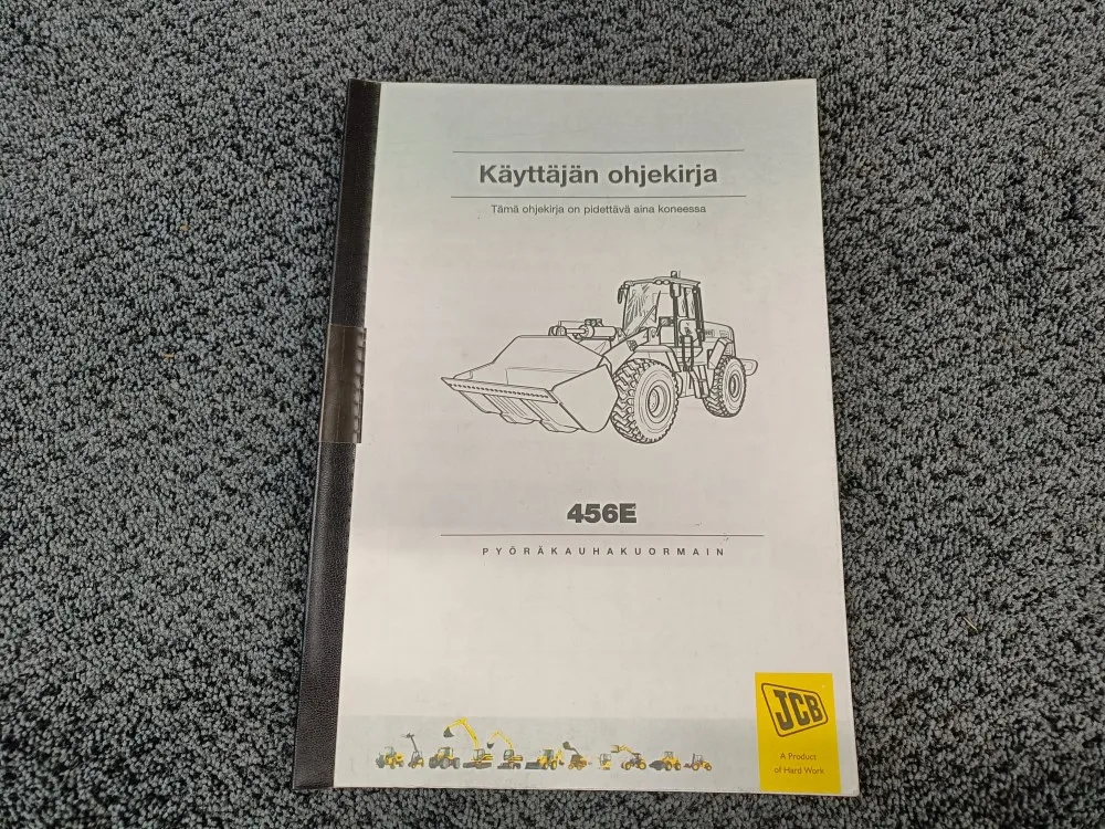 JCB 456E käyttäjän opas / pyöräkuormaajan ohjekirja