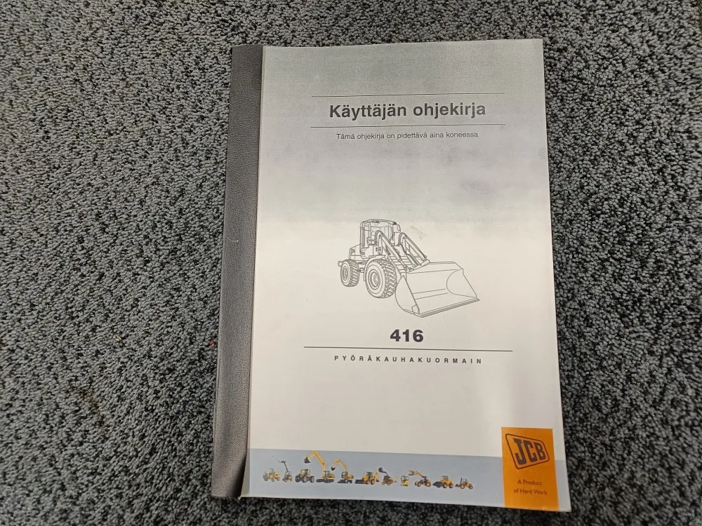 JCB 416 käyttäjän opas / pyöräkuormaajan ohjekirja