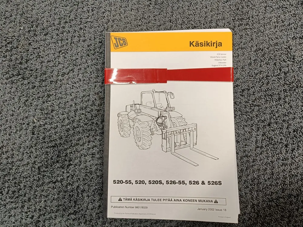 JCB 520-55, 520, 520S, 526-55, 526 & 526S / 526-55, 526 & 526S ohjekirja