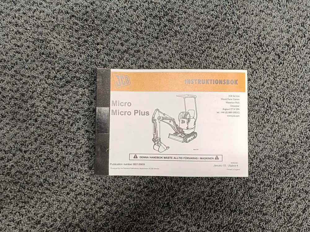 JCB micro, micro plus / Ohjekirja