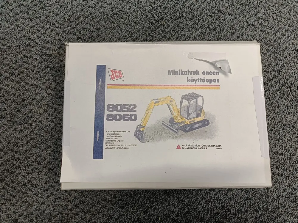 JCB 8052, 8060 / Ohjekirja
