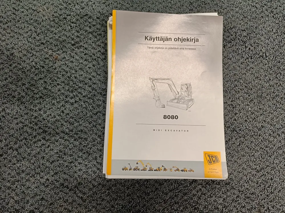 JCB 8080 ohjekirja / Kaivinkone