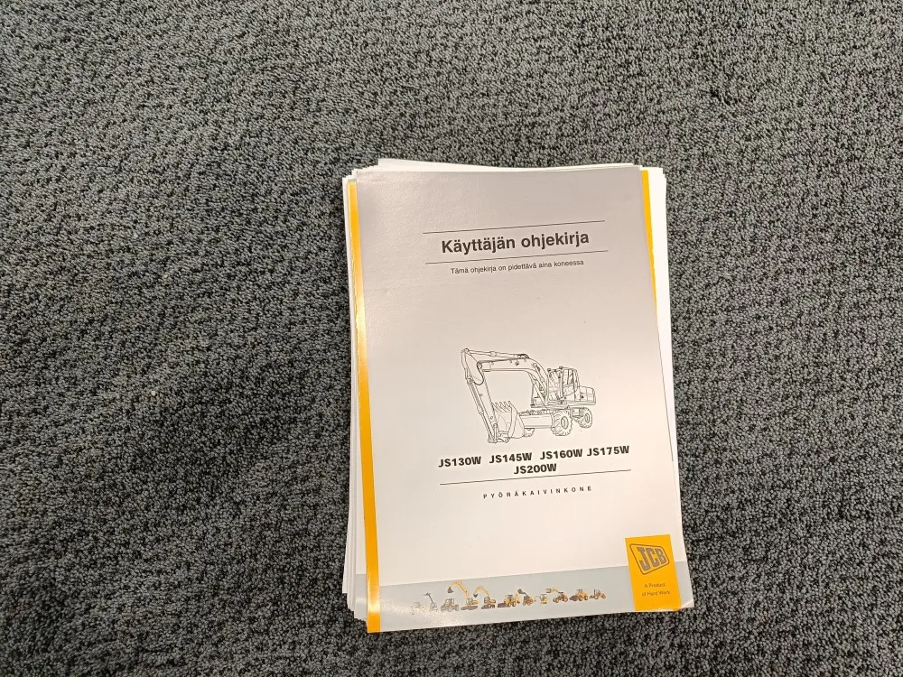 JCB JS130W, JS145W, JS160W, JS175W, JS200W / Ohjekirja