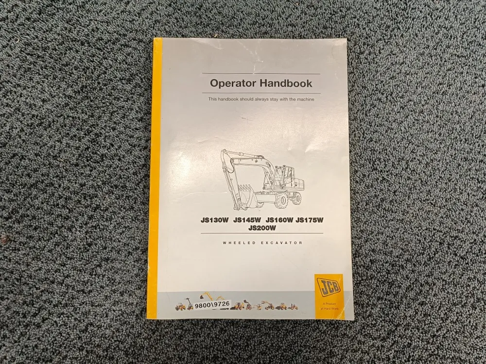 JCB JS130W, JS145W, JS160W, JS175W, JS200W / Käsikirja/ohjekirja