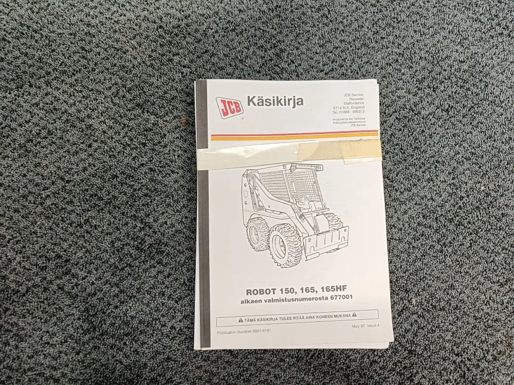 JCB ROBOT 150, 165, 165HF / Käsikirja/ohjekirja