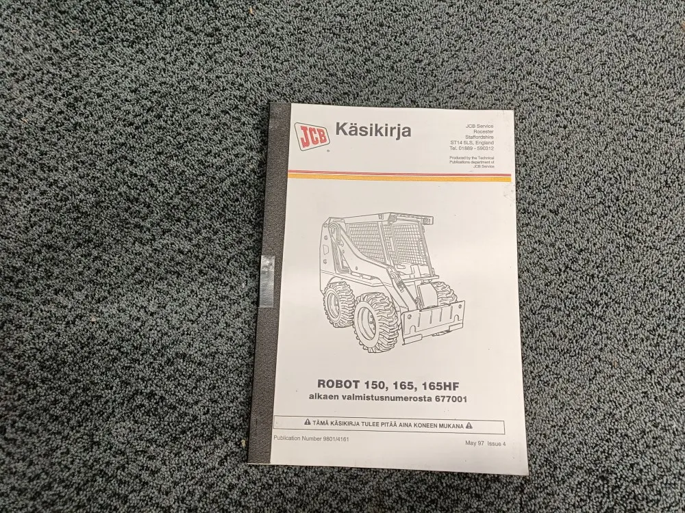 JCB ROBOT 150, 165, 165HF / Käsikirja/ohjekirja