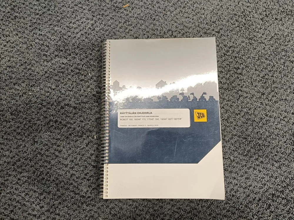 JCB ROBOT 160, 160HF, 170, 170HF / 180, 180HF, 180T, 180THF Ohjekirja