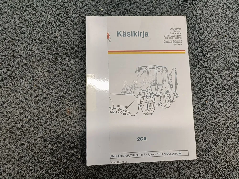 JCB 2CX / Käsikirja/ohjekirja