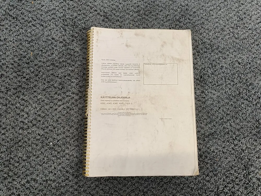 JCB 426E, 434S, 436E, 456E / Ohjekirja
