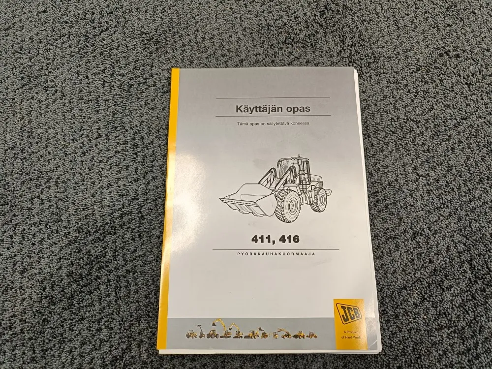 JCB 411, 416 / Käsikirja/ohjekirja