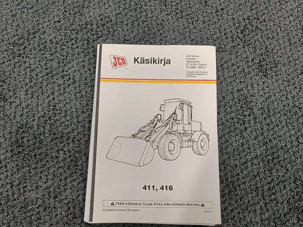 JCB 411, 416 / Käsikirja/ohjekirja