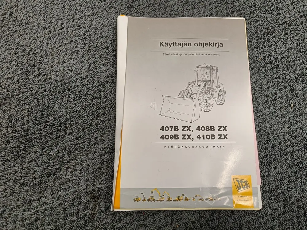 JCB 407B ZX, 408B ZX, 409B ZX, 410B ZX / Ohjekirja