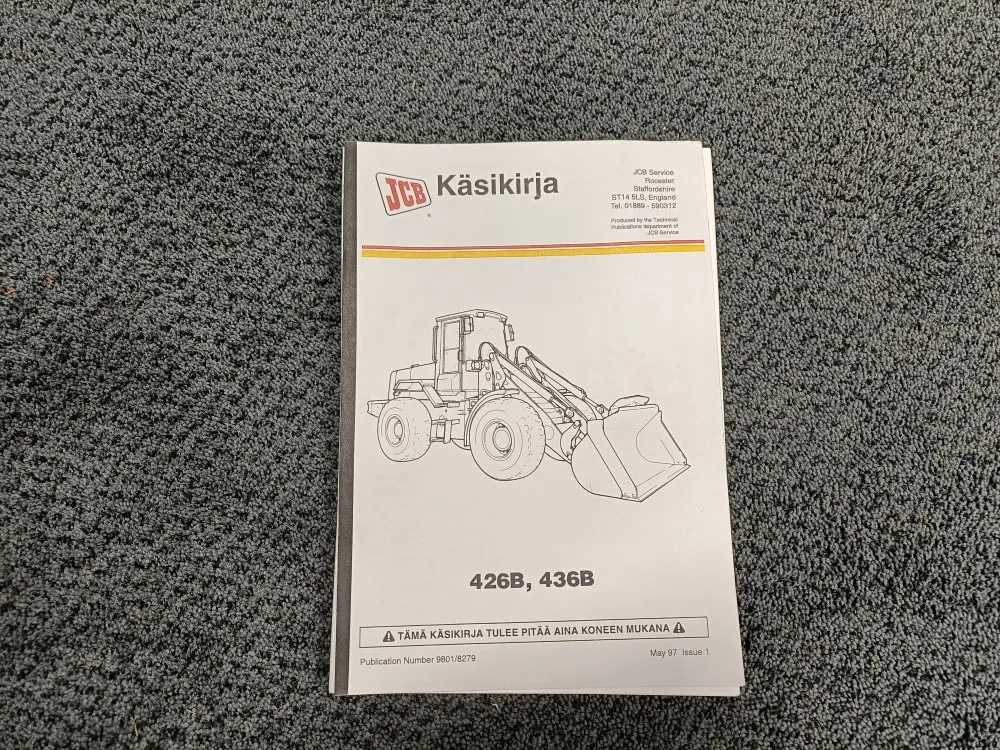 JCB 426B, 436B / Käsikirja/ohjekirja