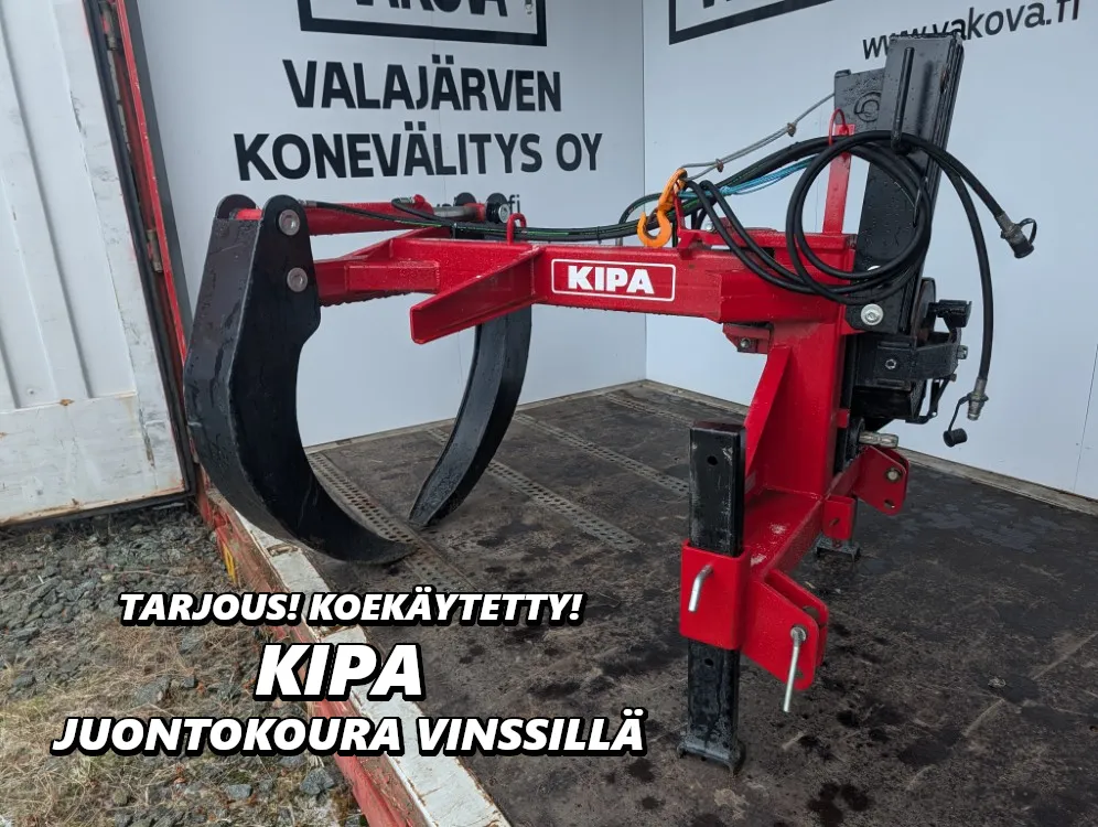 Kipa juontokoura vinssipaketilla / Hydraulikääntö - Koekäytetty - TARJOUS!