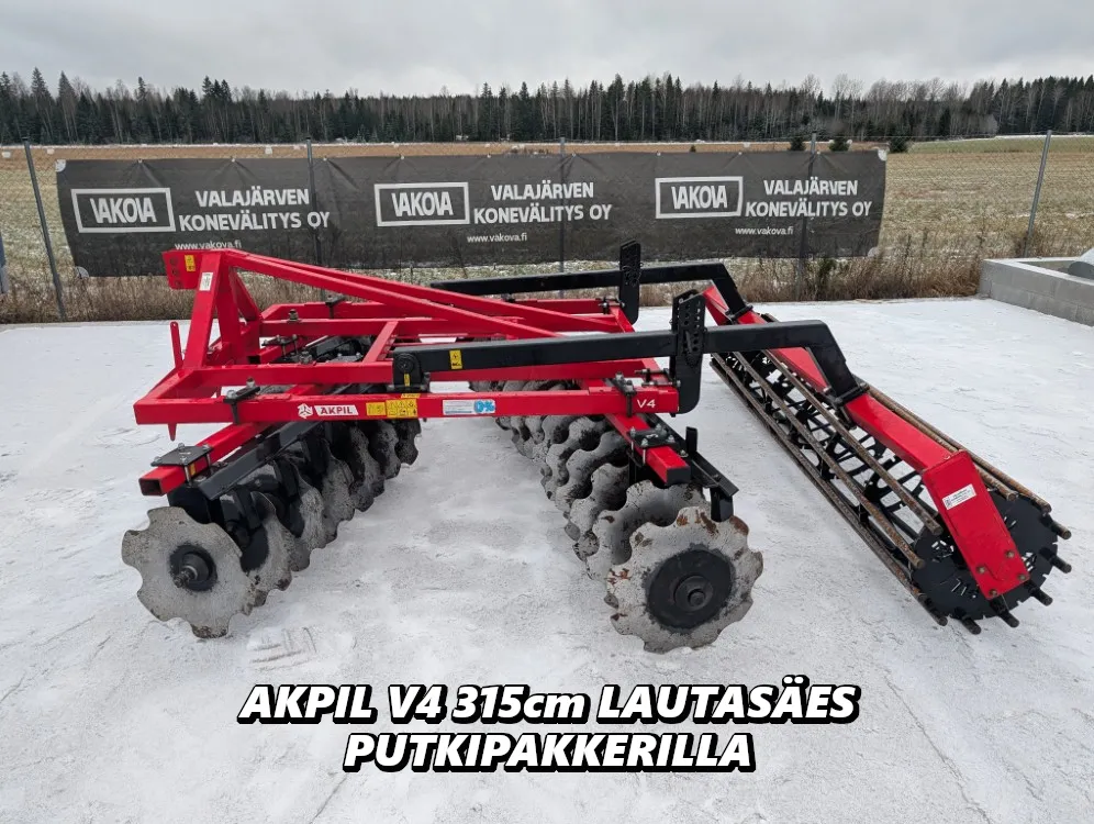 Akpil V4 315cm lautasäes / Putkipakkerilla - 56cm kiekot