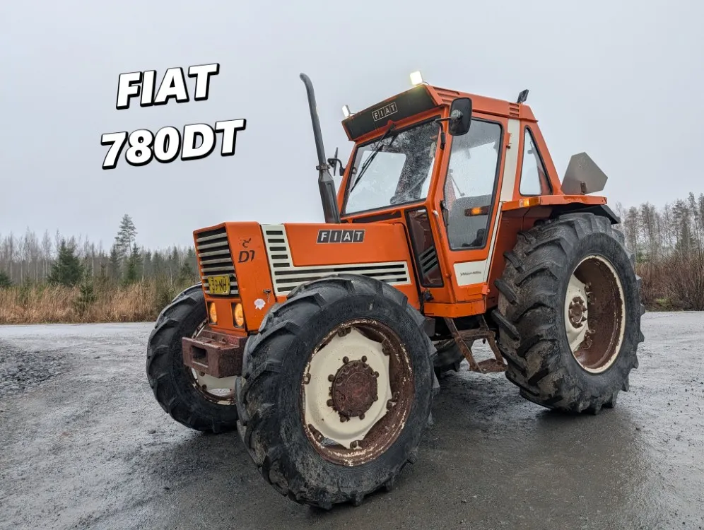 Fiat 780DT neliveto / Traktori led-työvaloilla - Katso video