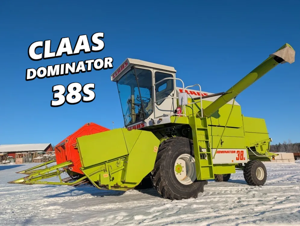 Claas Dominator 38S leikkuupuimuri / 998h, isot renkaat, upea - Katso video!