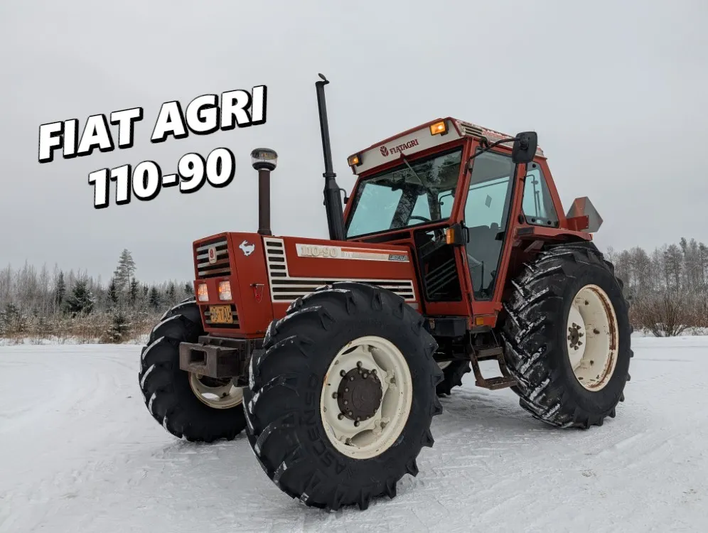 Fiat Agri 110-90 traktori - jänismalli / Kääntyvämpi etuakseli - Katso video!