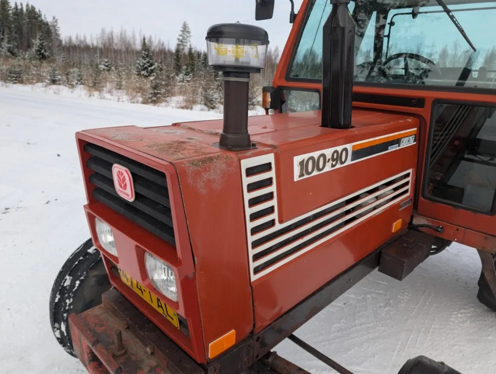 Fiat 100-90 Fiatagri traktori - takaveto / Juuri kattavasti huollettu - Katso video!