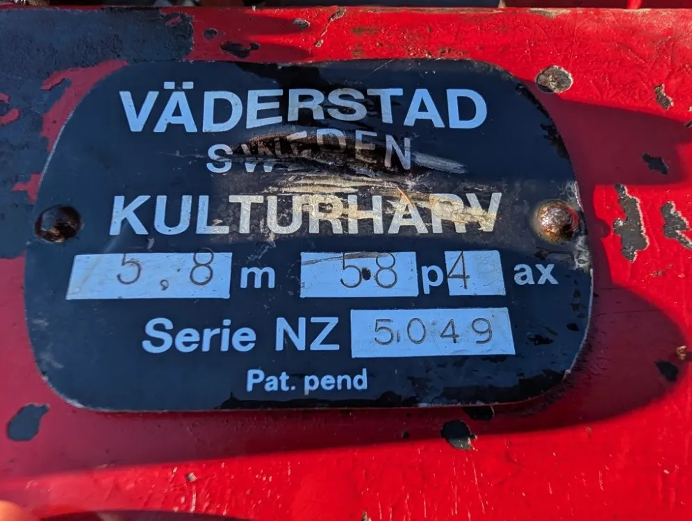 Väderstad NZ 580cm äes / Hydraulinen etulata - jälkihara - VIDEO