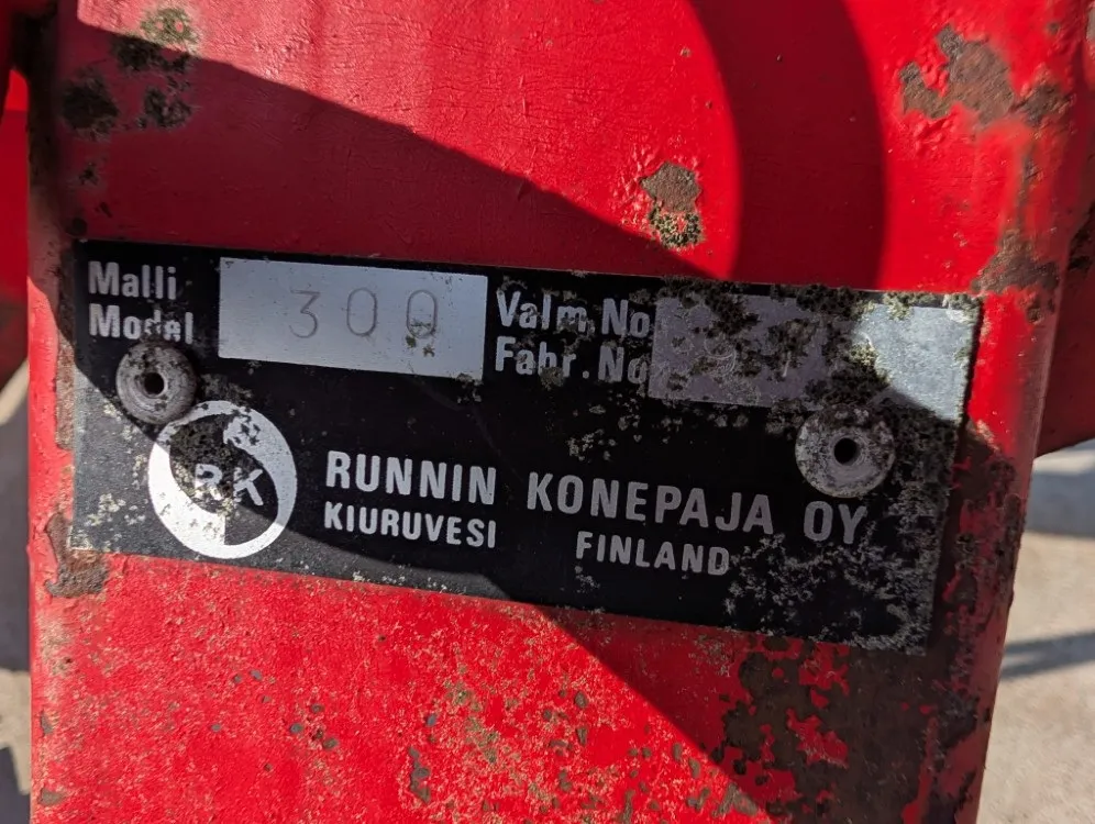 Runni 300cm höylä-äes / hydraulinen - Katso video!