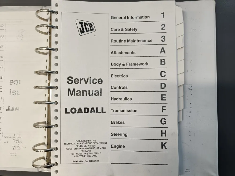 JCB 520-50, 252-50, 525-52 / Kurottaja korjaamokäsikirja
