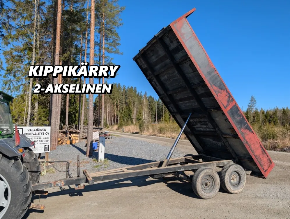 Kippikärry 2-akselinen, turkkilevypohjalla / Todella asiallinen pikkukärry, katso video!