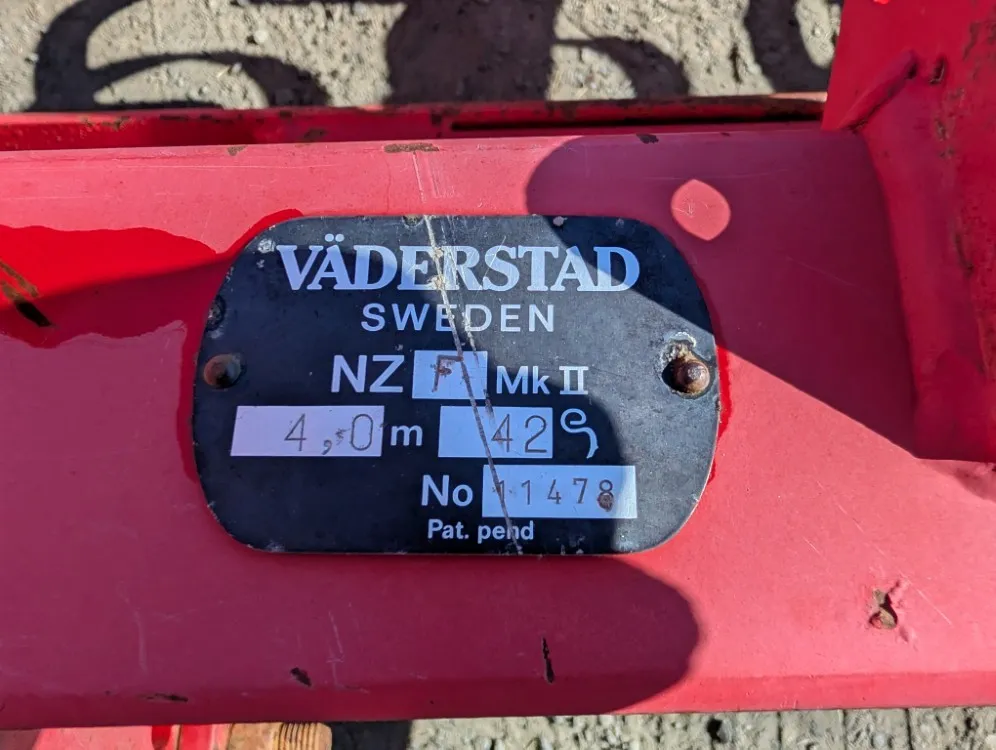 Väderstad NZ400cm äes / hinattava, taittuva, etulana ja jälkihara