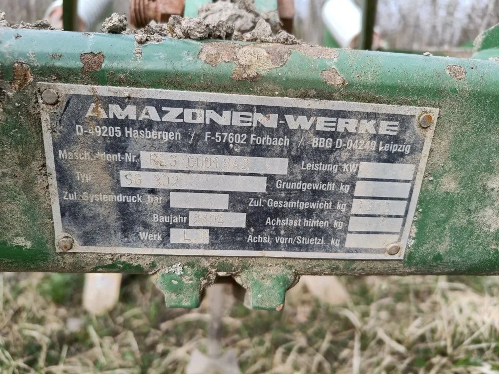 Amazone BBG Pegasus SG302 / Kultivaattori