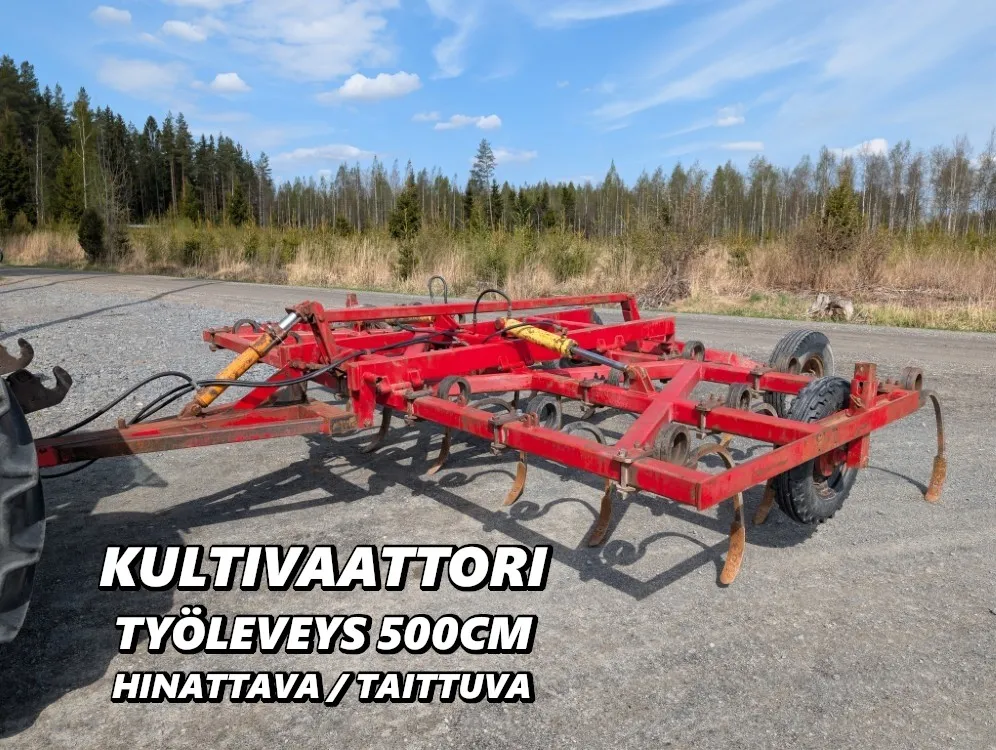 Kultivaattori hinattava ja taittuva / Työleveys 500 cm, katso video!