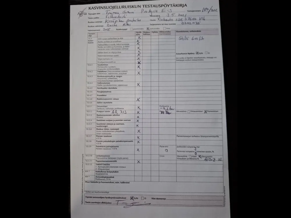 Rocha Mittos 600 sumuruisku / Mansikkatilan käytöstä