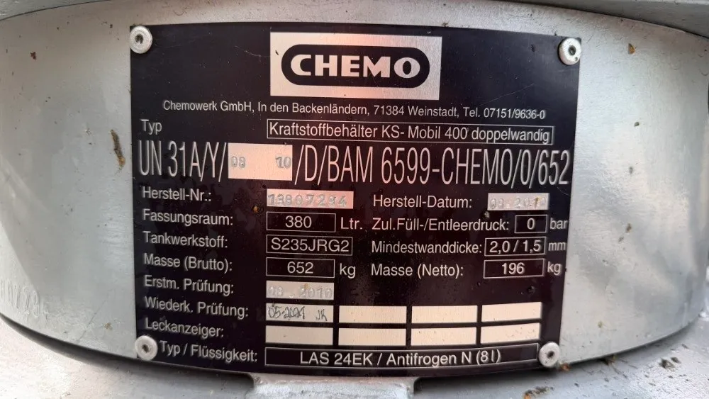Chemo KS-Mobil 400 / Polttoainesäiliö bensiinille