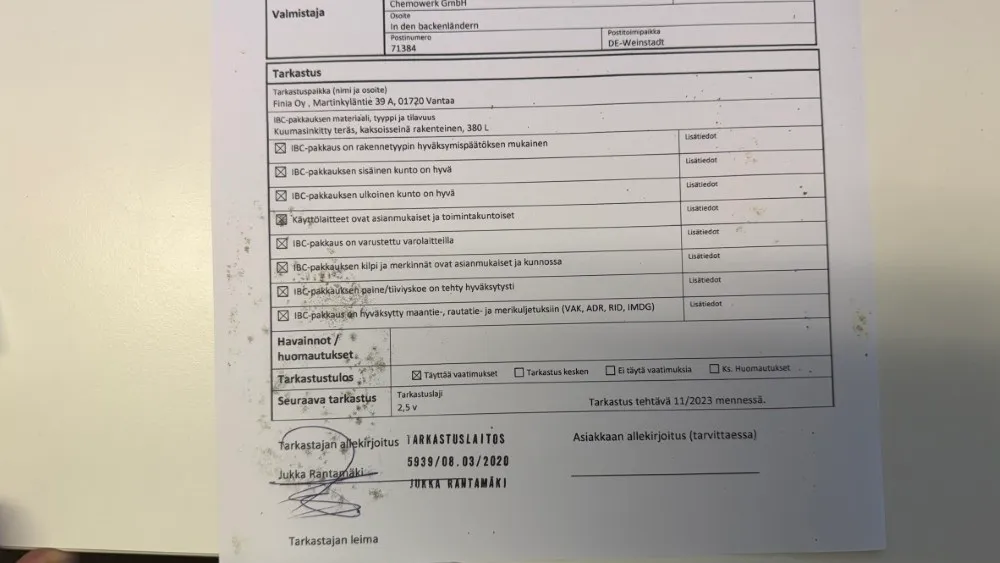 Chemo KS-Mobil 400 / Polttoainesäiliö bensiinille
