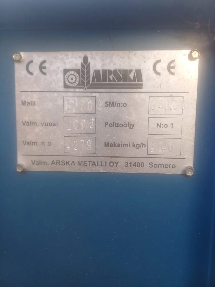 Arska 6000S kuivurin pannu / Asiakkaan lukuun