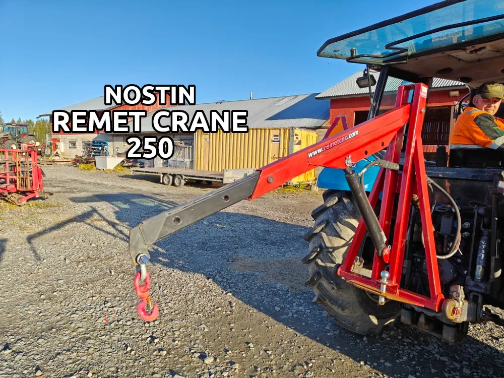 Remet Crane 250 hydraulinen nostin / Pieneen traktoriin, katso video!