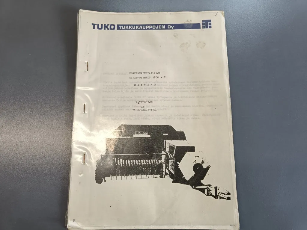 Heywang Super Olympic 1200S / Paalaimen käyttöohje ja varaosaluettelo