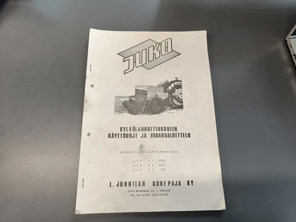 Juko kylvölannoitin / Käyttöohje ja varaosaluettelo