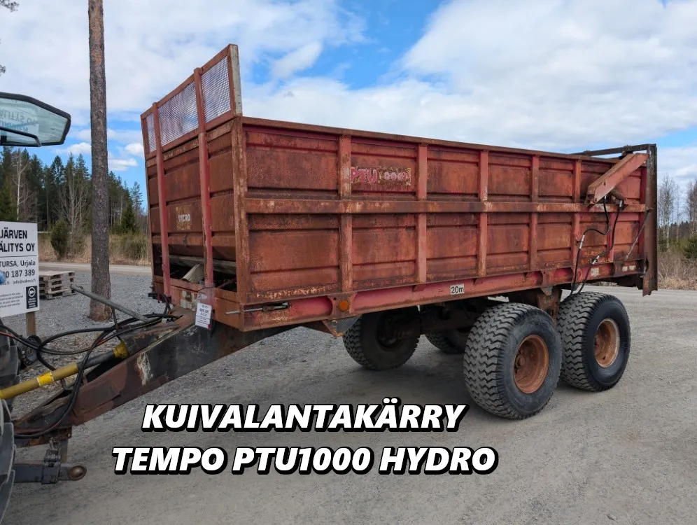 Tempo PTU10000 Hydro kuivalantakärry / Pystykelat, katso video!