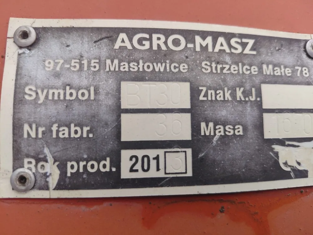 Agro Masz BT30 lautasmuokkain / hydraulisella kumipakkerilla, katso video!