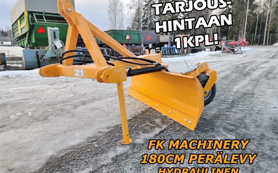 FK Machinery 180cm perälevy – TARJOUS 1KPL – VIDEO