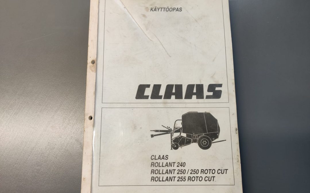 Claas Rollant 240, 250, 255 ohjekirja pyöröpaalaimeen