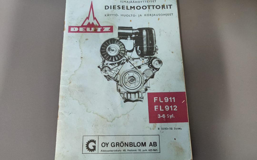 Deutz FL911 ja FL912 ilmajäähdytteisten dieselmoottoreiden ohjekirja