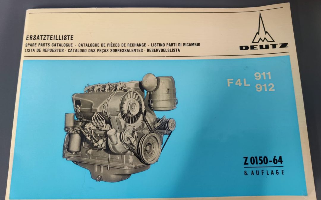 Deutz F4L911 ja F4L912 ilmajäähdytteisten dieselmoottoreiden varaosakirja